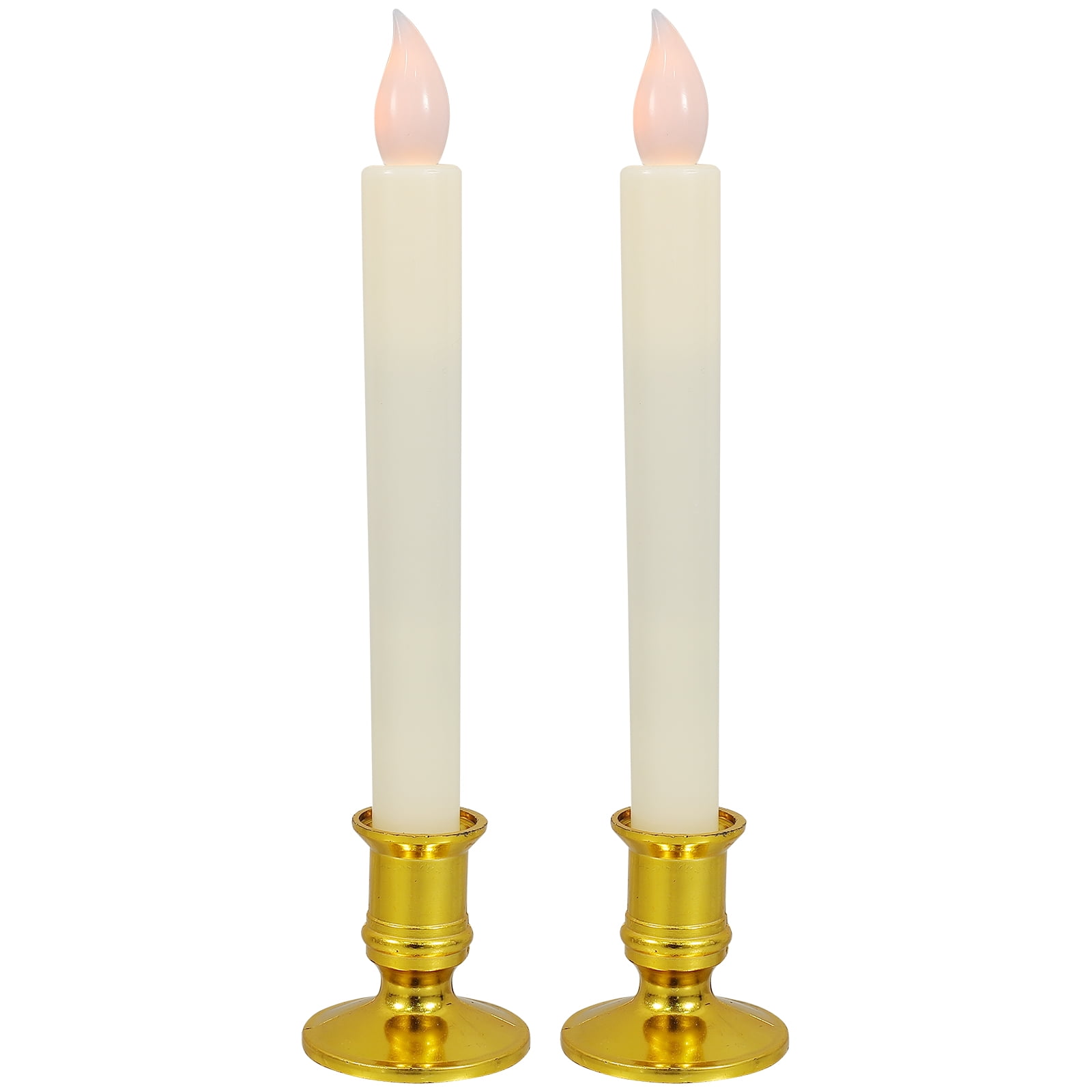 Askfic Candle Lamp 2Pcs LED Electric Window Candles USB Rechargeable for Decoration 10.04"X2.17"X2.17"