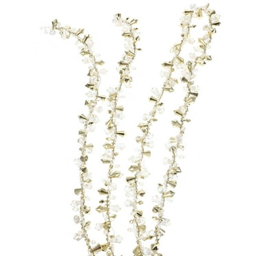 Askfic Christmas garland 2pcs Beaded Christmas Garland Unique Diamond Design Garland Christmas Tree Decoration 118.11"X1.18"X0.39"