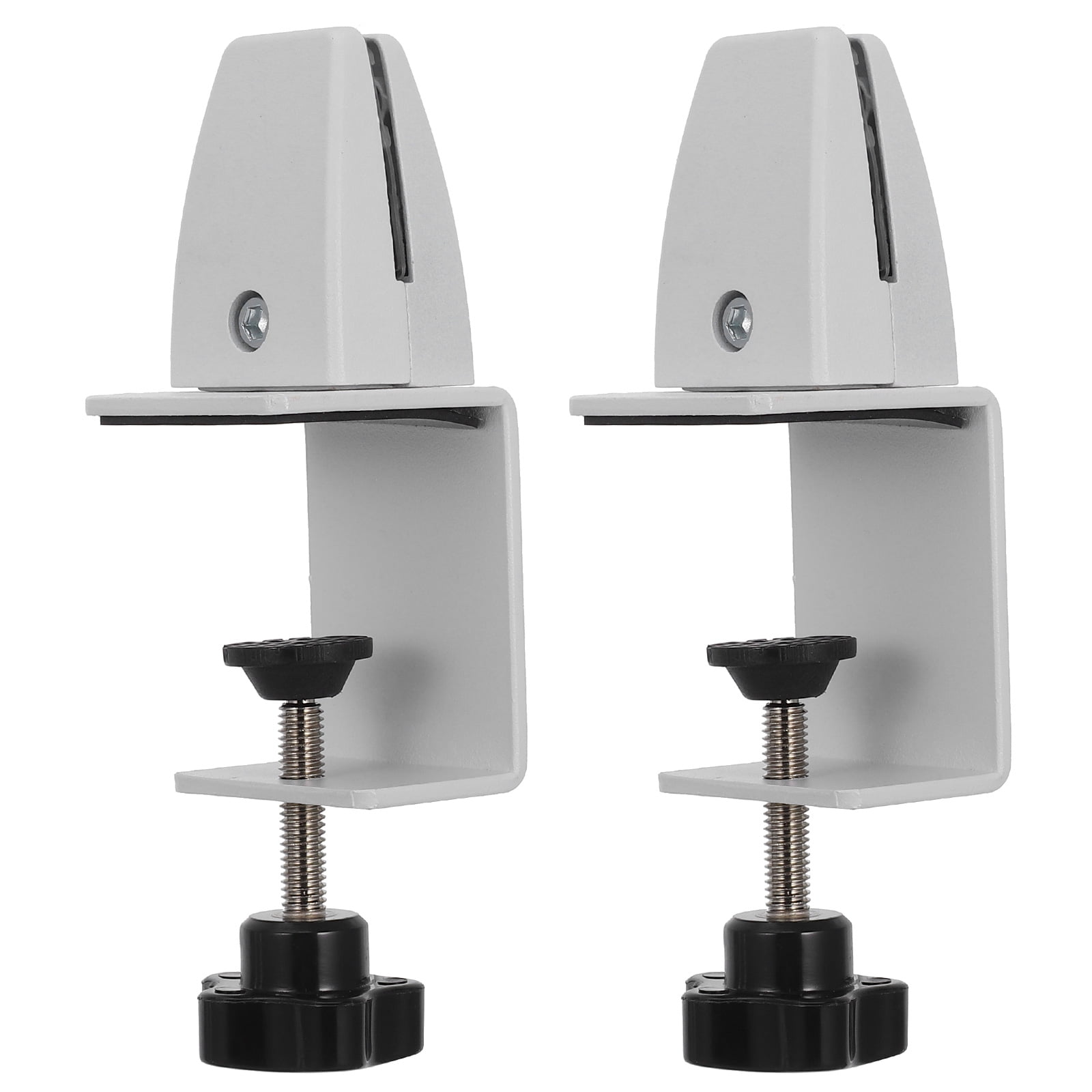 Askfic Desk Partition Clip 2 Office Desk Divider Clamp Silver Aluminum ...