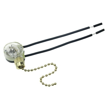 Askfic Fan Switch Ceiling Fan Wall Lamp Pull Chain Switch 3A/250V 6A/125V Replacement 4.72"X1.38"X0.59"