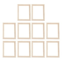 Askfic Mini Photo Frame 10pcs 1/12 Wooden Picture Frame DIY Furniture for House Decor 2.95"X2.4"X0.04"