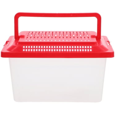 Askfic Plastic Aquarium Portable Mini Aquarium for Small Pets & Reptiles 7.09"X4.33"X4.33"