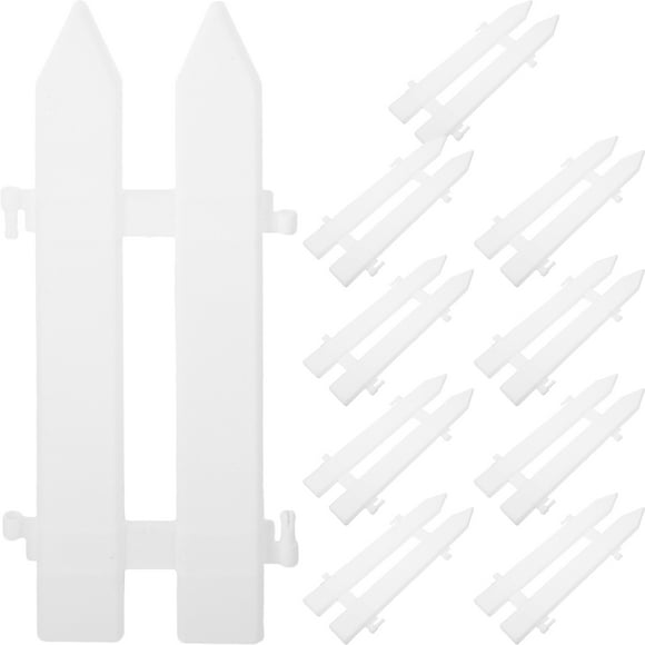 Askfic Simulation fence 10pcs Miniature Fence for Crafts - DIY Wood Picket Fence Ornaments for Gardens 11.61"X4.53"X0.79"