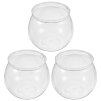 Transparent Plastic Fish Bowl for Outdoor Use Small Aquarium Tank 3 Pieces