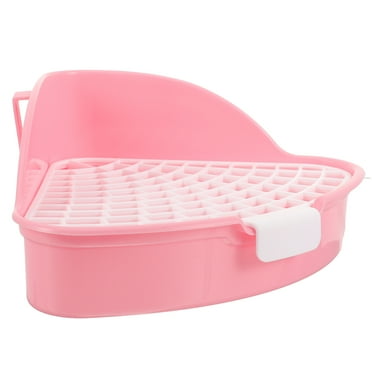 Askfic cat toilet Rabbit Corner Litter Box Urinal Trainer Cat Tray Bedding 9.76"X7.48"X3.94"