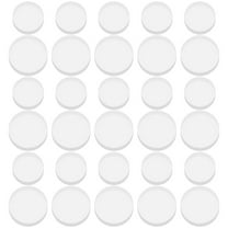 Askfic glass table bumpers 30 Clear Furniture Bumpers Stoppers Sliding Drawer Cushion Dots Protector 0.79"X0.12"X0.12"