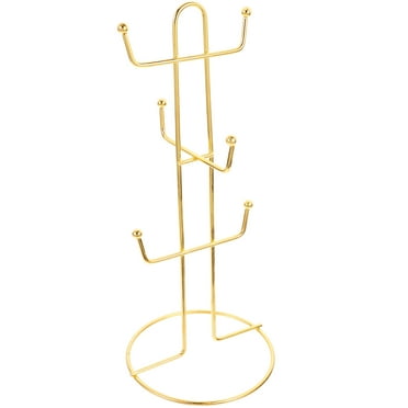 Askfic mug tree Metal Mug Holder with 6 Hooks for Kitchen Countertop 12.2"X5.12"X5.12"
