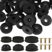 TAILTOSS Flat Faucet Washer Rubber Black for Homeowners 58Pcs