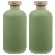 Askfic travel bottles 2x 300ml Refillable Shampoo Bottles with Flip Cap for Travel 5.51"X2.52"X2.52"