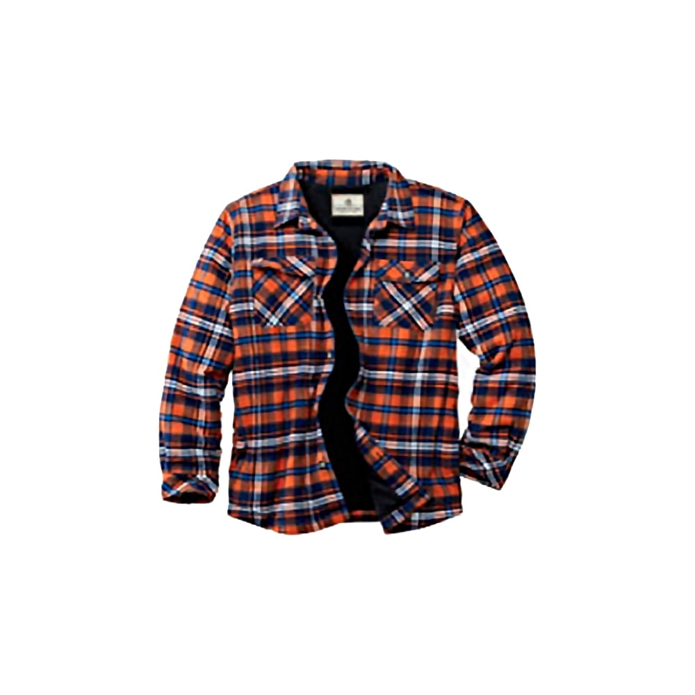 Askfv Flannel Thick Cotton Plaid Shirt for Men Regular Fit Long