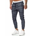 thumbnail image 1 of Askfv Men's Plaid Jogger Pant Running Gym Sweatpants with Pockets, 1 of 8
