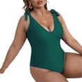 thumbnail image 1 of Askfv Women Plus Size One Piece Swimsuits Tummy Control Bathing Suits Tie Shoulder Swimwear, 1 of 5