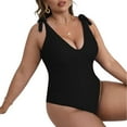 thumbnail image 1 of Askfv Women Plus Size One Piece Swimsuits Tummy Control Bathing Suits Tie Shoulder Swimwear, 1 of 5