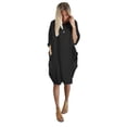 thumbnail image 1 of Askfv Women's Oversize Long Sleeve Tunic Dresses Plus Size Baggy Midi Tshirt Dress with Pockets, 1 of 4