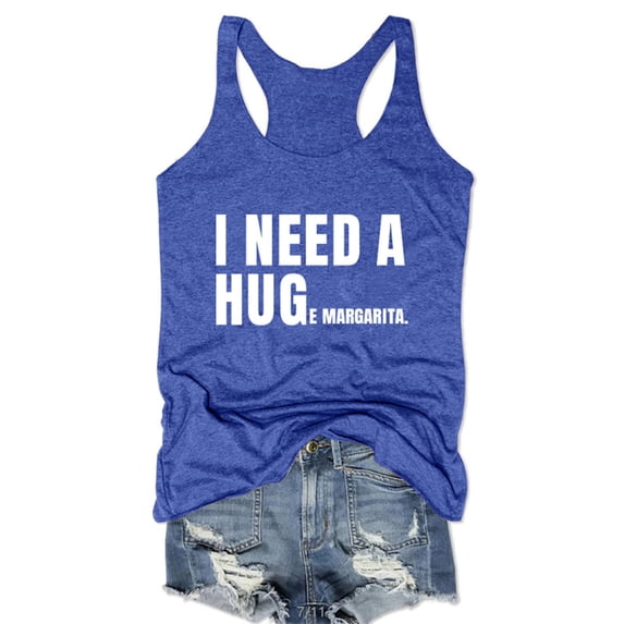 Askfv Women's Tank Tops English Print Sleeveless Top Summer Workout Tee Blouse Loose Yoga Athletic Casual Vests Shirts