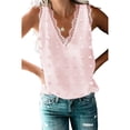 thumbnail image 1 of Askfv Womens Lace Tank Top Summer Camisole Sleeveless Jacquard Shirt, 1 of 4