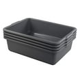 thumbnail image 1 of Asking 4-Pack 23 L Plastic Commercial Bus Box, Utility Bus Tub, Gray, 1 of 7