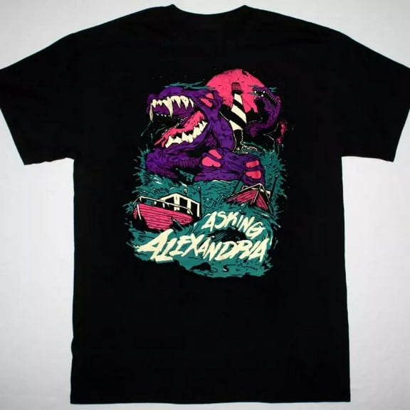 Asking Alexandria Graphic Men Women T-shirt Black Cotton, Size S-2XL