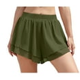 thumbnail image 1 of Asklazy 2 in 1 Flowy Shorts for Women Gym Yoga Athletic Workout Running Trendy Shorts ,US Size,Amy Green,XL, 1 of 10