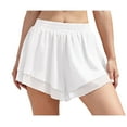 thumbnail image 1 of Asklazy 2 in 1 Flowy Shorts for Women Gym Yoga Athletic Workout Running Trendy Shorts ,US Size,White,XL, 1 of 10