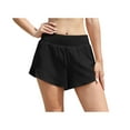 thumbnail image 1 of Asklazy Mid Waisted Dolphin Athletic Shorts for Women Lightweight High Split Gym Workout Shorts with Liner Quick Dry,US Size,Black,XL, 1 of 11