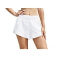 thumbnail image 1 of Asklazy Mid Waisted Dolphin Athletic Shorts for Women Lightweight High Split Gym Workout Shorts with Liner Quick Dry,US Size,White，S, 1 of 11