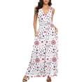 thumbnail image 1 of Asklazy Women Sleeveless Deep V Neck Loose Plain Long Maxi Casual Dress,st patricks day,M, 1 of 13