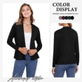 thumbnail image 1 of Asklazy Women's Casual Open Front Cardigan Peplum Knit Sweater,Black（S-2XL), 1 of 9