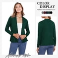 thumbnail image 1 of Asklazy Women's Casual Open Front Cardigan Peplum Knit Sweater,Dark Green,M, 1 of 9