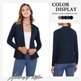 thumbnail image 1 of Asklazy Women's Casual Open Front Cardigan Peplum Knit Sweater,Navy Blue,XL, 1 of 9