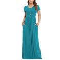 thumbnail image 1 of Asklazy Women's Fit & Flare Casual Maxi Dresses, XL, 1 of 12