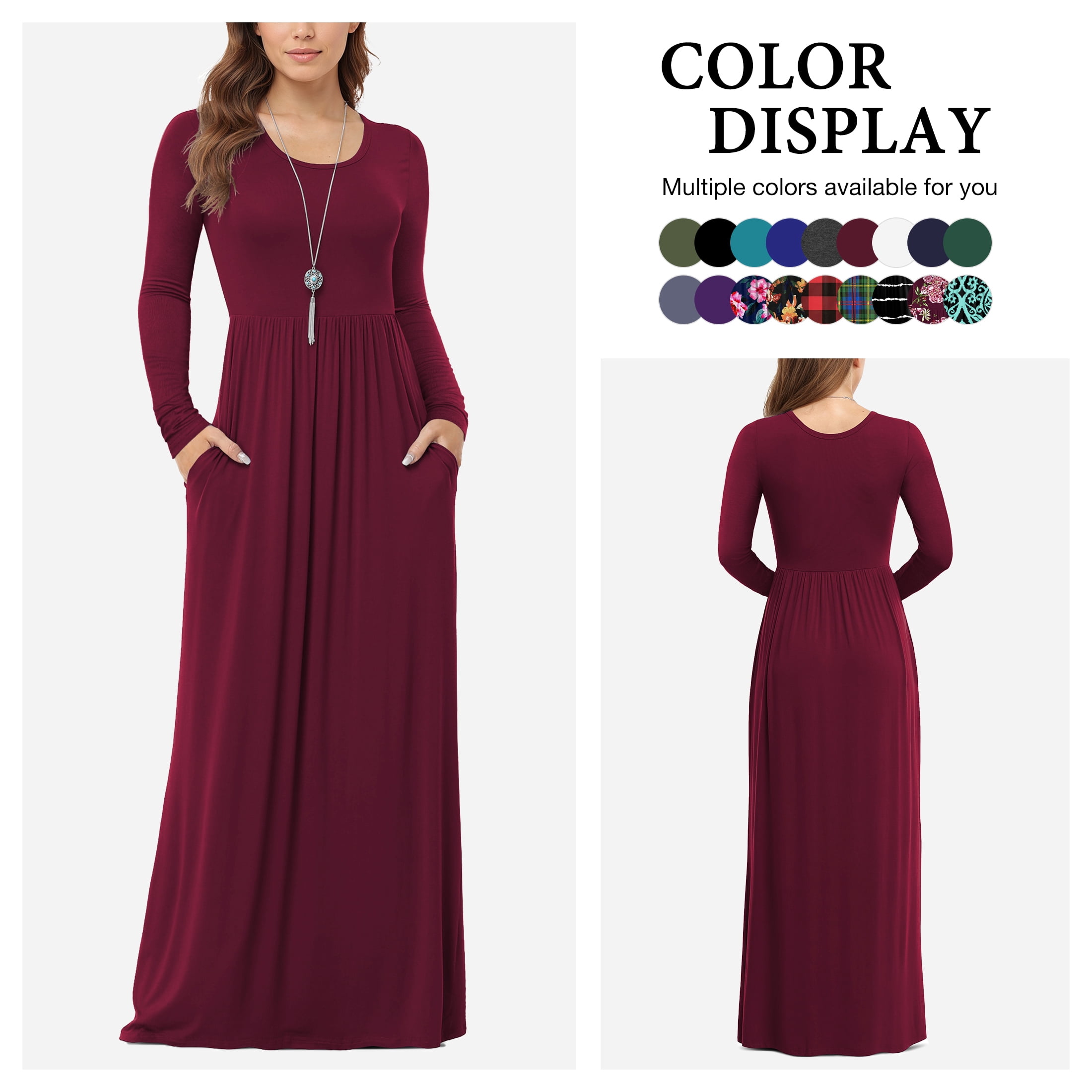 Women's Long Sleeve Loose Dress High-grade main image 1