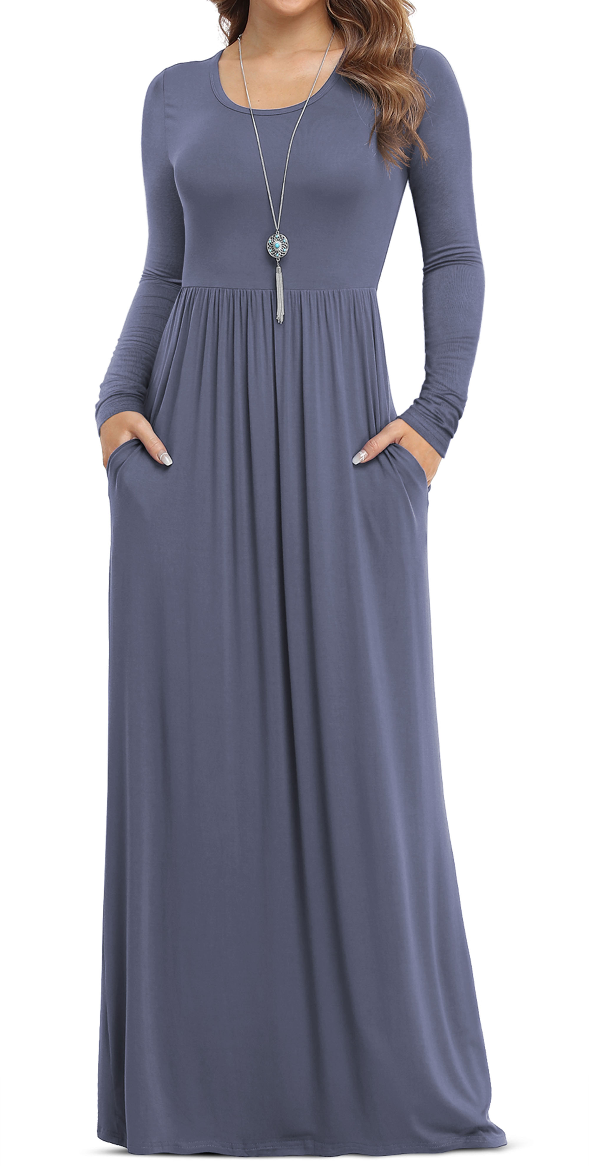 purple grey maxi dress Mauve Jeweled Top Maxi Dress with Side Slit main image 1