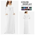 thumbnail image 1 of Asklazy Women's Long Sleeve Loose Plain Maxi Dresses Casual Long Dresses with Pockets(S-3XL), 1 of 9