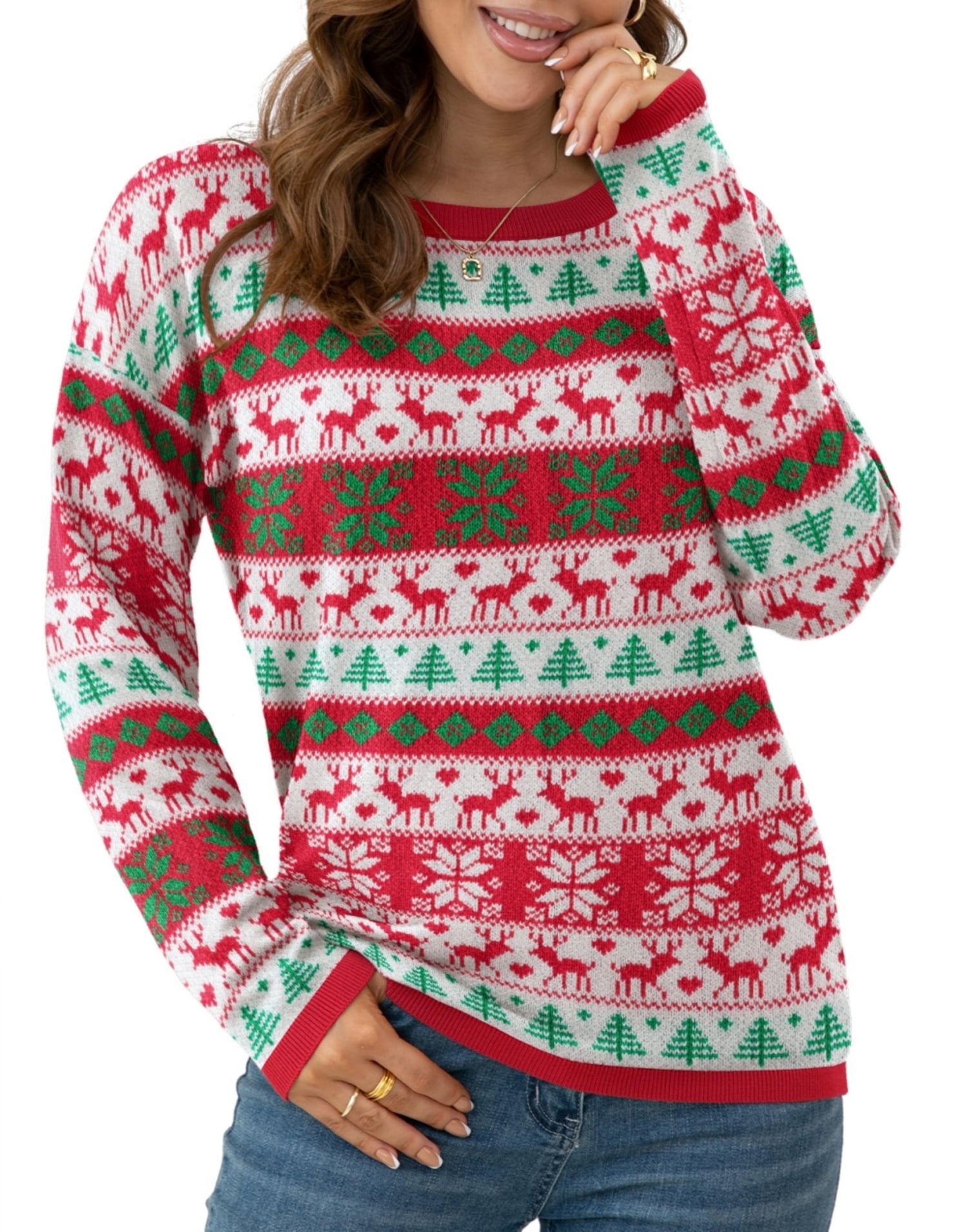Time and Tru Women's Layered Look Sweater, Midweight, Sizes Time and Tru Women's Layered Look Sweater, Midweight, Sizes