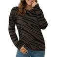 thumbnail image 1 of Asklazy Women's Pullover Sweaters Long Sleeve Print Knitted Crew Neck Sweater Tops（a Little Run Big）, 1 of 19
