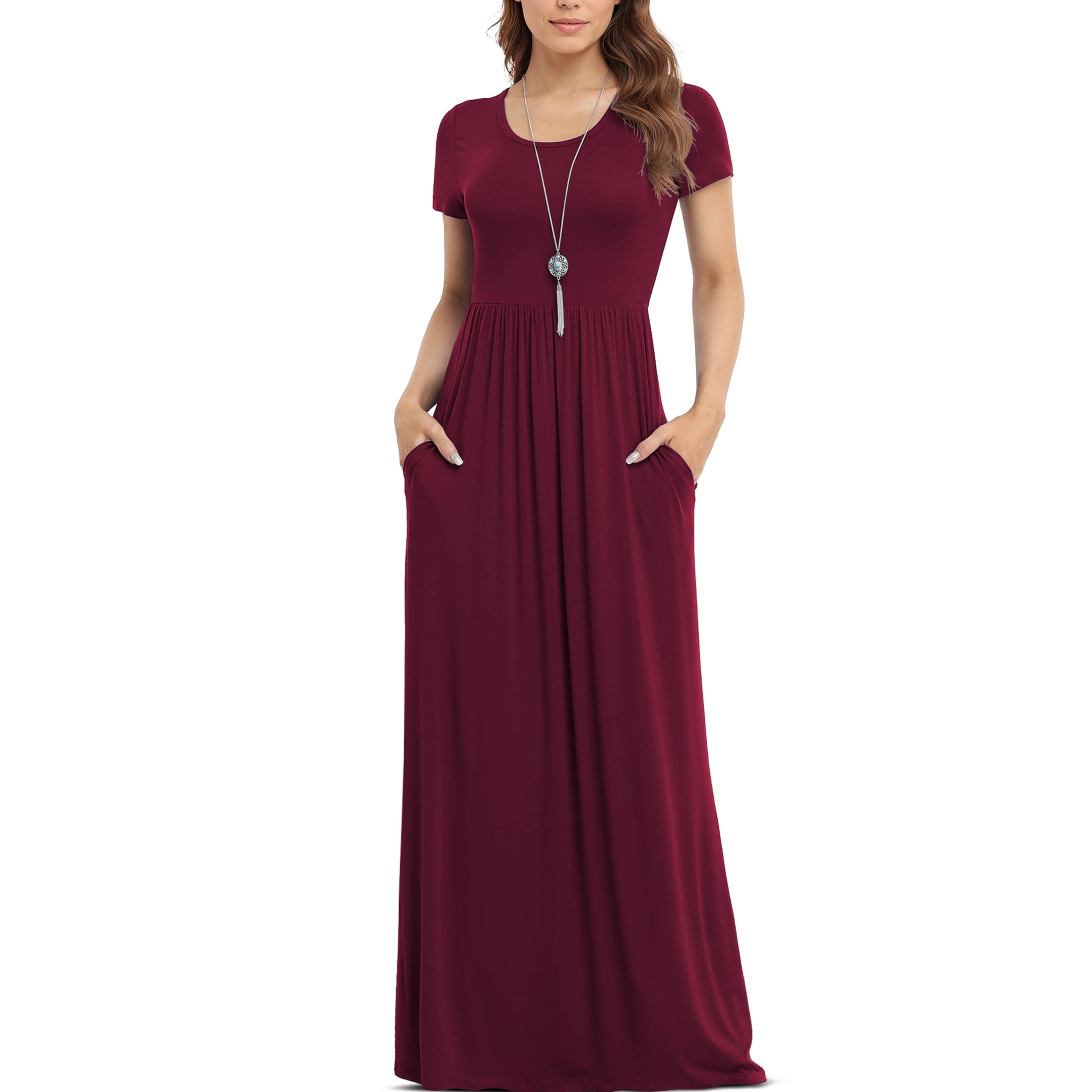 Asklazy, Women's Maxi Dress, S-4XL, Casual Long Dress with Pockets -  Walmart.com