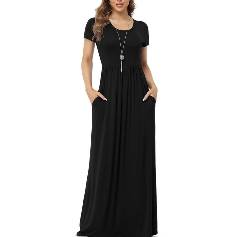 Plain maxi dresses discount