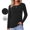 thumbnail image 1 of Asklazy Women's Sweater Lightweight Long Sleeve Soft Comfortable Pullover Tops Basic Knit,Black,M, 1 of 9