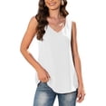 thumbnail image 1 of Asklazy Women's Summer Sleeveless Chiffon Blouse Business Casual Tank Flowy Tops for Women（S-2XL), 1 of 10