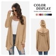 thumbnail image 1 of Asklazy Womens Lightweight Cardigans Open Front Knit Long Sleeve Outwear Coat,US Size,XL,Khaki, 1 of 6