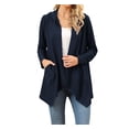 thumbnail image 1 of Asklazy Womens Lightweight Cardigans Open Front Knit Long Sleeve Outwear Coat,US Size,XL,Navy blue, 1 of 16