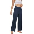 thumbnail image 1 of Asklazy Womens Wide Leg Pants Comfy Lounge Pajamas Loose Fit High Waisted Sweatpants Yoga with Pockets,US Size,S,Navy, 1 of 13