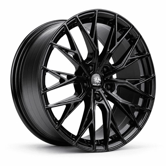 Aslan A5 17X7.5 5x114.3 +38et CB 73.1 Gloss Black Wheel Fits 2013-26 Accord/Altima, 2016-26 Civic, 2012-26 Camry, 2013-22 Avalon, 2009-23 Maxima