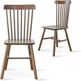Aslan Malaysian Oak Dining Chair Set of Two Country Farmhouse High