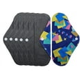 thumbnail image 1 of Aslana 6-Pack Women Cloth Menstrual Sanitary Pads with Wings. Reusable & Washable. 3 Sizes Available for Overnight Heavy flow, Daily flow or Pantyliner., 1 of 5