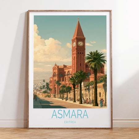 Asmara Eritrea Travel Historic City African Decorative Wall Art Poster , Poster Print Only