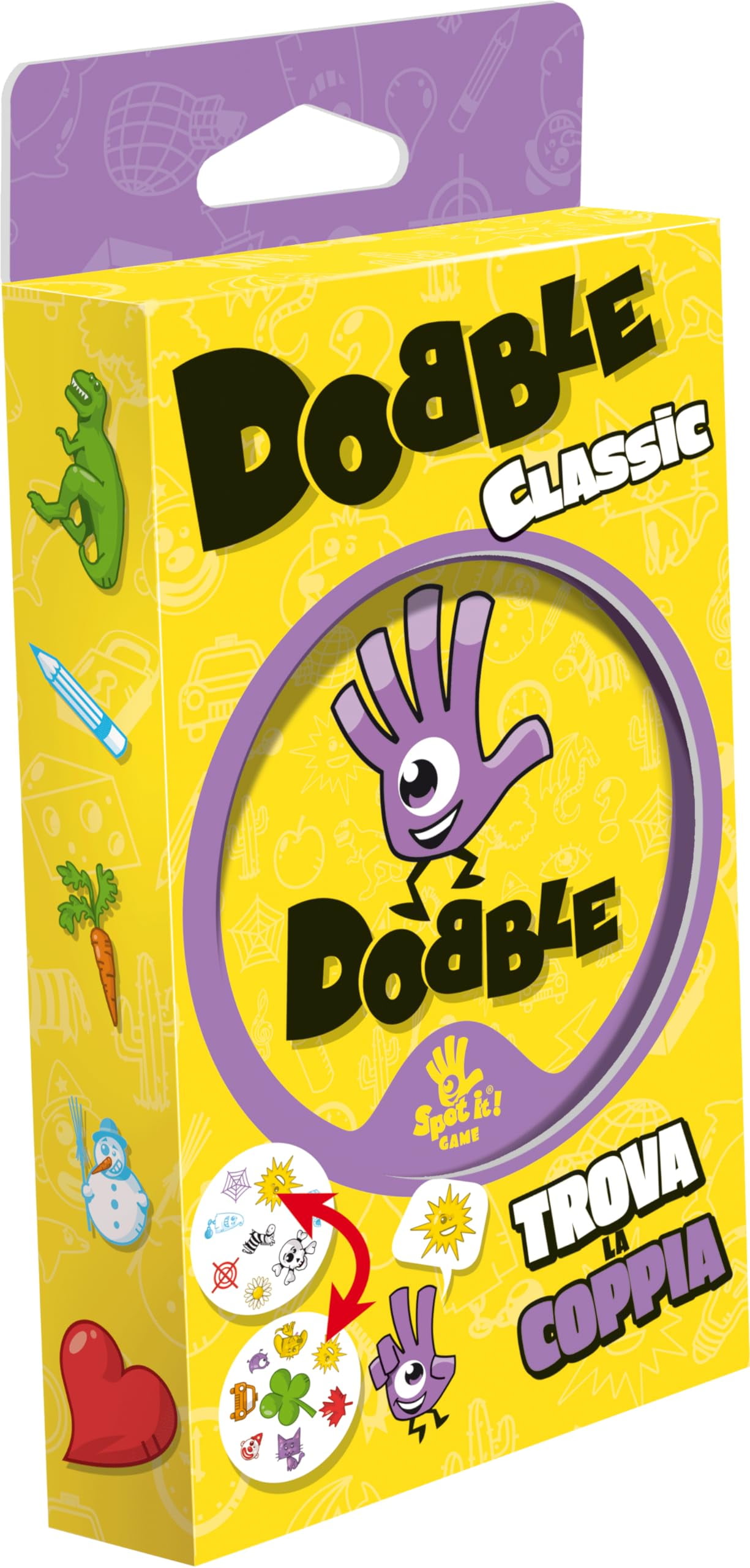 Asmodee: Dobble Classic Blister Eco, versión Mini, Divertido Juego de Cartas para Toda la Famil