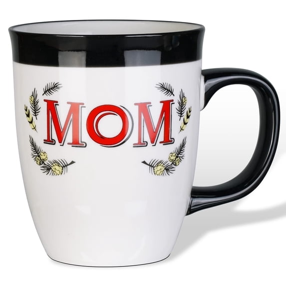 1pc 16oz Humorous Black Mom Mug - Ceramic Coffee Cup,Large Capacity, Perfect Mother's Day/Birthday Gift for Mom, Unique Novelty Gift