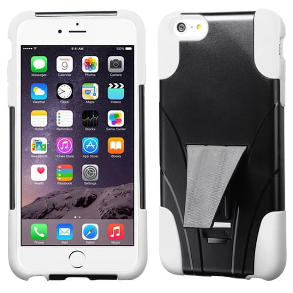 Asmyna Advanced Armor Stand Protector Cover For Apple Iphone 6s Plus6 Plus - White Inverse